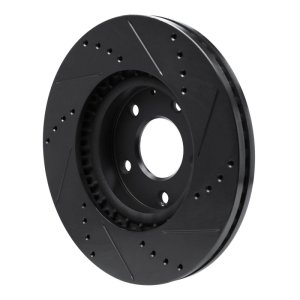 Mazda 6 Brake Rotor (1) - Front Left - R1 Concepts - Drilled & Slotted - Black - `13-`19